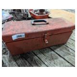 Metal Toolbox w/ Some Tools, Bolts, Nuts