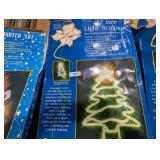 Light-Up Snowman & (2) Trees Light Sculptures