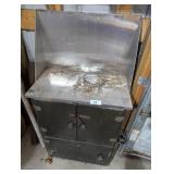 Wood Cabinet w/ Stainless Steel Top