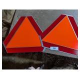 (2) Metal Slow Moving Vehicle Signs