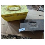 Metal Box w/ Sandpaper & Plastic Toolbox