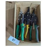 (4) Pair of Tin Snips & Other Pliers