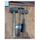 (2) Rubber Mallets & Hammer