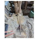 Rock Rake & Metal Leaf Rake
