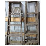 (2) Wooden Ladders