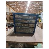Plastic & Metal Organizer w/ Contents