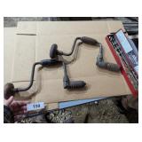 (2) Vintage Hand Drills & Drill Bits