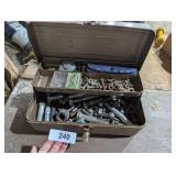 Metal Box w/ Bolts, Nuts, Other
