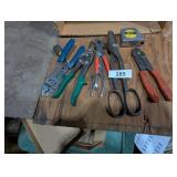 Tin Snips, Tape Measure, Wire, Cutters &