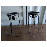 (2) Iron Plant Stands - one broken