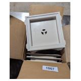 (10) Recep Mount Square Boxes - Gray