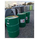 (3) Green 55 Gallon Barrels