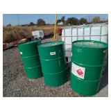 (3) Green 55 Gallon Barrels