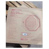 22" Mid America Octagon Gable Vent - Gray - NIB