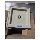 (6) Recep Mount Square Boxes - Almond