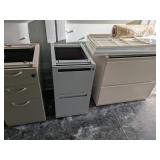 (3) pieces, under desk filing cabinets