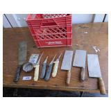 Assorted Knives + Prairie Farms Crate