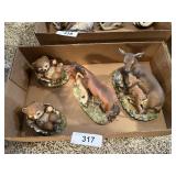 Homco Deer, Horse & Baby Bear Figurines