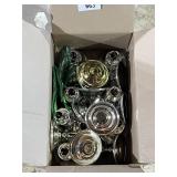 Silver Tone Candle Holders