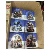 (6) Sets Decorative Christmas Display Plates +