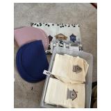 Small Tote w/ Lid + New Placemats & Dish Towels