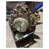 Plastic Homco Wall Clock & Other Wall Decor w/