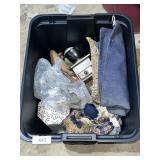 Tote w/ Lid + Misc. Country Decor