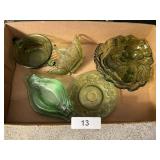 Assorted Avocado & Green Glassware