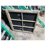 Six Panel Vintage Window - No Glass