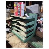 Metal File Organizer & Misc Paint, Primer & Stains