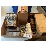 Napkin Rings, (2) Silver Plate Goblets, Coasters &