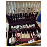 Nobility Silver Plate Flatware Rose Pattern w/