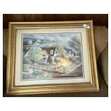 Large Cottage Home Ocean View Wall Art