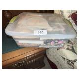 Small Tote w/ Embroidery Kit & Fabric Remnants