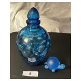 Blue Apothecary Jar & Blue Turtle