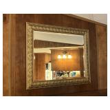 Large Beveled Wall Mirror &