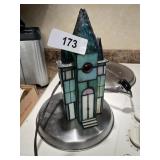Stained Glass Church Shaped Night Light