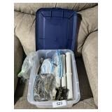 Cabinet Hardware in Small Tote w/ Lid