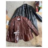 (2) Leather Coats