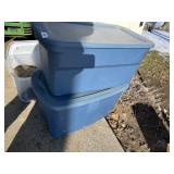 (2) Blue Totes w/ Lids