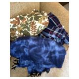 Denim Tote Bag w/ (3) Fleece Throws