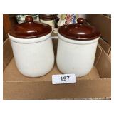 (2) Ceramic Canisters