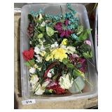 Tote w/ Lid + Artificial Spring Floral