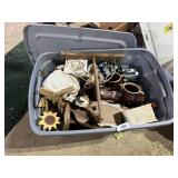 Large Tote w/ + McCoy Drip Glazed Soup Bowls, +