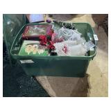 Tote w/ Lid + Nativity Set, Snowmen, Balls, +