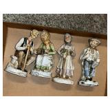 (2) Pair of Old Man & Woman Figurines