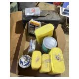 Metal Toolbox w/ Contents, Rivet Set, +