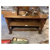 Wicker Inlaid Sofa Table