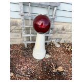 Gazing Ball Clear Red