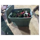 Tote w/ Lid + Artificial Floral